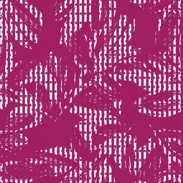 Floral Seamless Pattern with striped textures Illustrazione stock