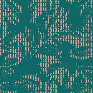 Floral Seamless Pattern with striped textures Illustrazione stock