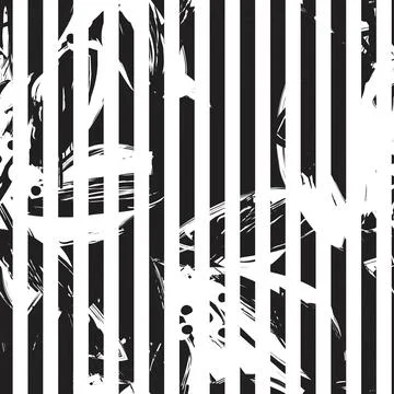 Floral Seamless Pattern with striped textures Illustrazione stock