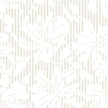 Floral Seamless Pattern with striped textures Stock Illustration