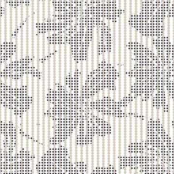 Floral Seamless Pattern with striped textures Illustrazione stock