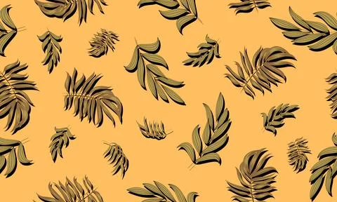 Floral seamless pattern. summer exotic jungle plant tropical palm leaves. nature Illustrazione stock