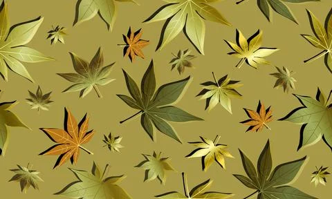 Floral seamless pattern. summer exotic jungle plant tropical palm leaves trendy. Stock Illustration