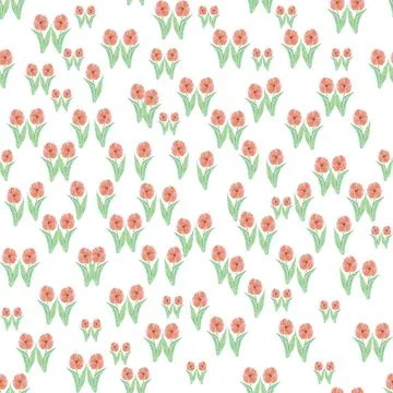 Floral seamless pattern for textiles and backgrounds Stock Illustration