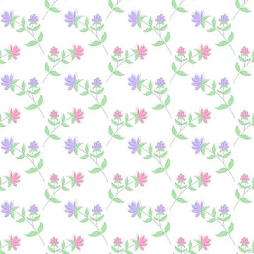 Floral seamless pattern for textures, textiles, packaging and simple backgrou Stock Illustration