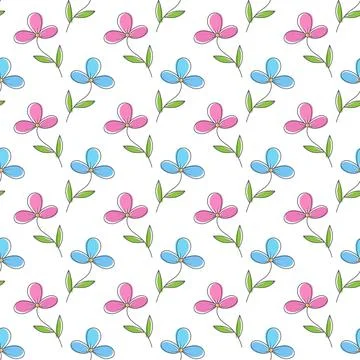 Floral seamless pattern for textures, textiles and simple backgrounds Stock Illustration