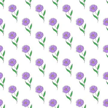 Floral seamless pattern for textures, textiles and simple backgrounds Stock Illustration