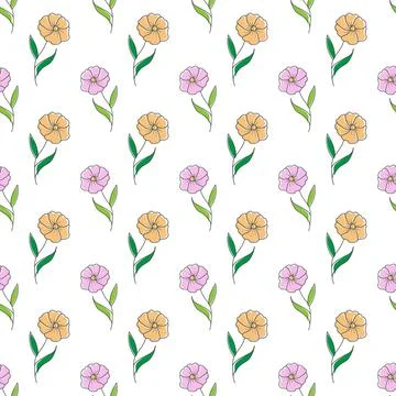 Floral seamless pattern for textures, textiles and simple backgrounds Stock Illustration