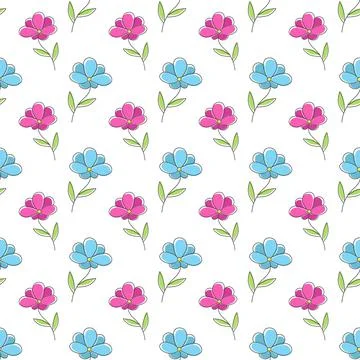 Floral seamless pattern for textures, textiles and simple backgrounds Stock Illustration