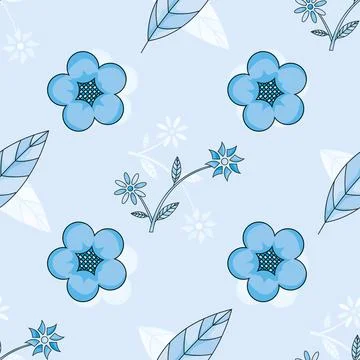 Floral Seamless Pattern. Vector Background Stock Illustration