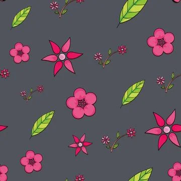 Floral Seamless Pattern. Vector Background Stock Illustration