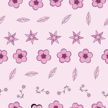 Floral Seamless Pattern. Vector Background Stock Illustration