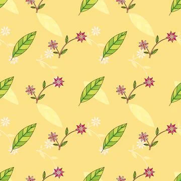 Floral Seamless Pattern. Vector Background Stock Illustration
