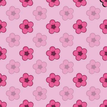 Floral Seamless Pattern. Vector Background Illustrazione stock