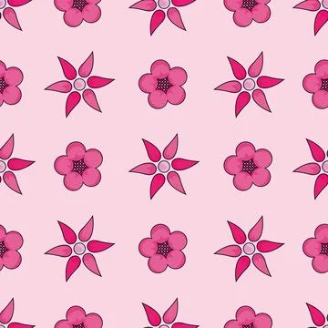 Floral Seamless Pattern. Vector Background Stock Illustration