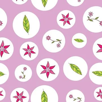 Floral Seamless Pattern. Vector Background Stock Illustration