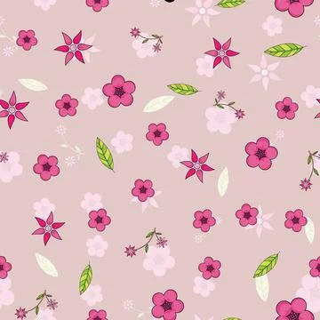 Floral Seamless Pattern. Vector Background Illustrazione stock