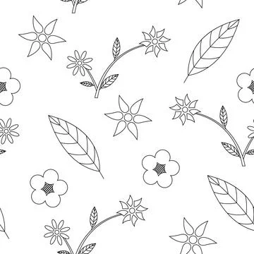 Floral Seamless Pattern. Vector Background Stock Illustration