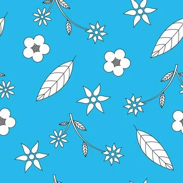 Floral Seamless Pattern. Vector Background Stock Illustration