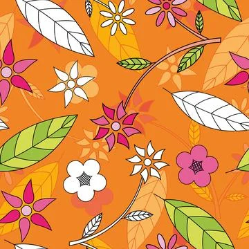 Floral Seamless Pattern. Vector Background Illustration