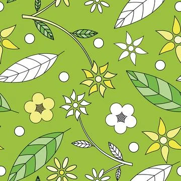 Floral Seamless Pattern. Vector Background Stock Illustration