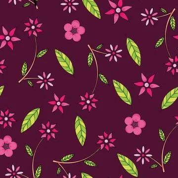 Floral Seamless Pattern. Vector Background Stock-Illustration