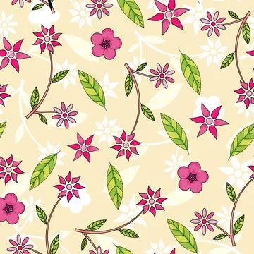 Floral Seamless Pattern. Vector Background Illustrazione stock
