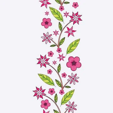 Floral Seamless Pattern. Vector Background Stock Illustration