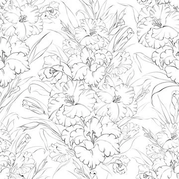 Floral seamless pattern. Vector botanic. イラスト素材