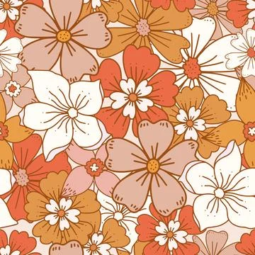 Floral seamless pattern. Vector design for paper, cover, fabric interior decor Stock Illustration