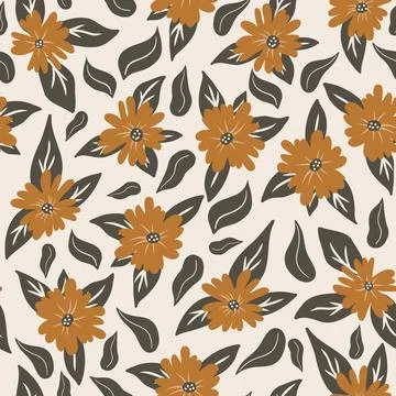 Floral seamless pattern. Vector design for paper, cover, fabric interior decor Stock Illustration