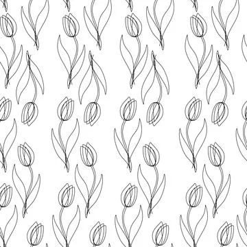 Floral Seamless Pattern Vector Illustrazione stock