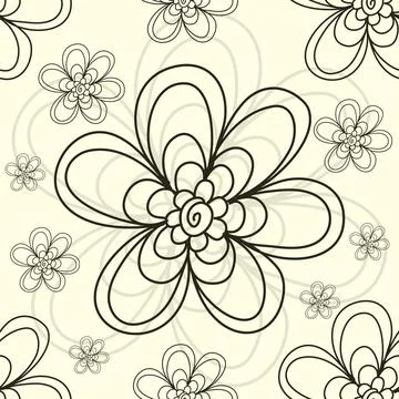 Floral Seamless Pattern Vector Stock Illustration