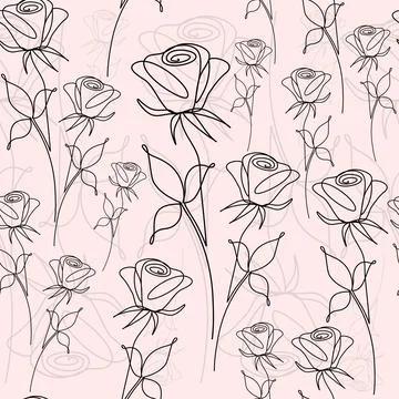 Floral Seamless Pattern Vector Stock Illustration