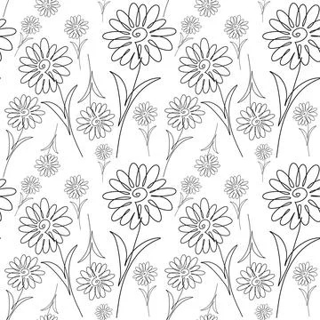 Floral Seamless Pattern Vector Stock Illustration