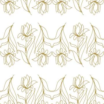 Floral Seamless Pattern Vector Stock Illustration