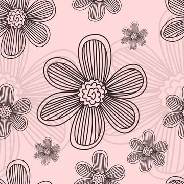 Floral Seamless Pattern Vector Stock Illustration