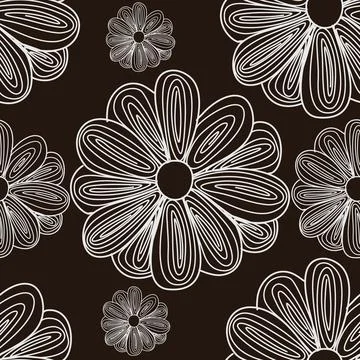 Floral Seamless Pattern Vector Illustrazione stock