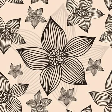 Floral Seamless Pattern Vector Stock Illustration