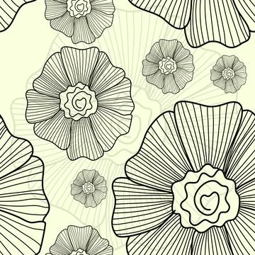 Floral Seamless Pattern Vector Stock Illustration
