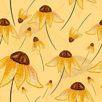 Floral Seamless Pattern Vector Stock Illustration