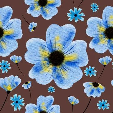 Floral Seamless Pattern Vector Stock Illustration