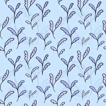 Floral Seamless Pattern Vector Illustrazione stock