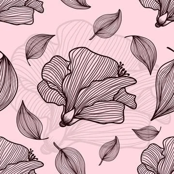 Floral Seamless Pattern Vector Stock Illustration