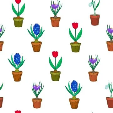 Floral seamless pattern. Vector illustration with spring flowers. 스톡 일러스트