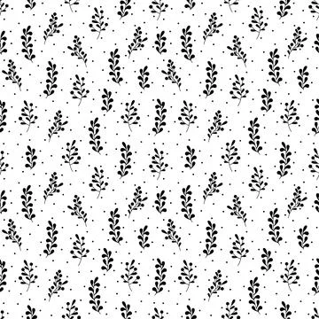 Floral seamless pattern. Vector illustration isolated on white background Stock Illustration