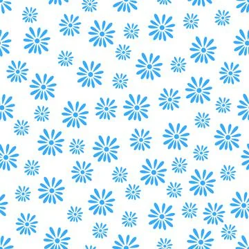 Floral seamless pattern. Vector illustration isolated on white background Stock Illustration