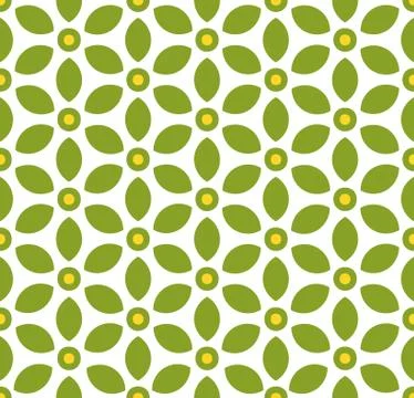 Floral Seamless Pattern Vector on Isolated White Background Stock Illustration