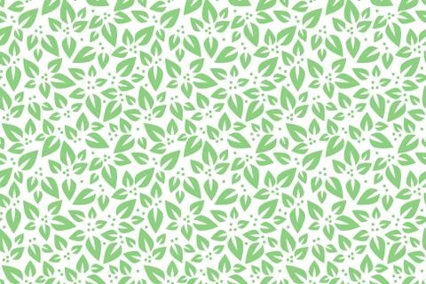 Floral seamless pattern. Vector. Leaves green and white ornament Stock Illustration