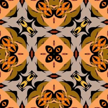 Floral seamless pattern. Vector ornamental background. Decorative repeat orna 스톡 일러스트